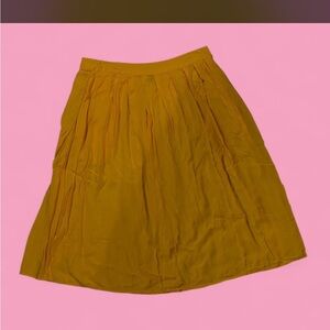 Forever 21 Mustard A-Line Midi Skirt